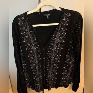 Lucky brand long sleeve button down top